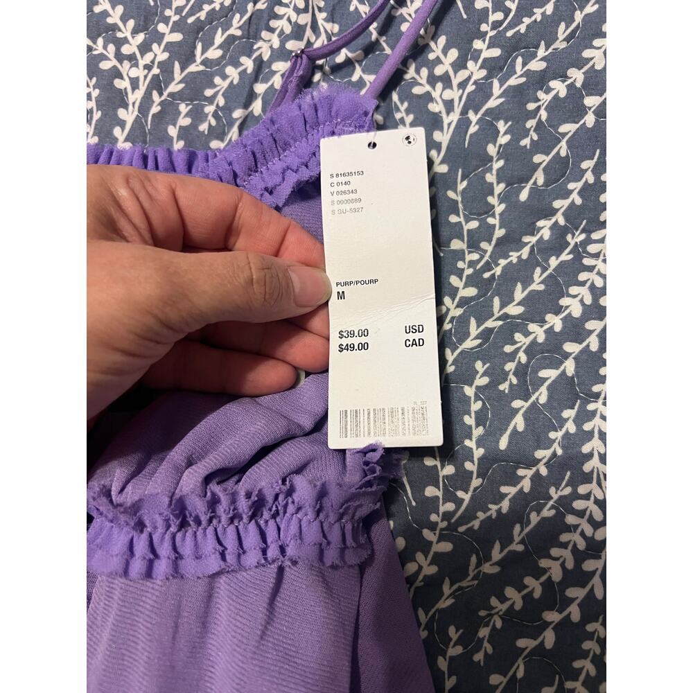 Out from under Lingerie size M Urban outfitters purple top sexy see through NEW - Picture 4 of 6